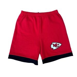 Kansas City Chiefs Red Fleece Shorts KC Logo Athletic Sweat Shorts Mens XL